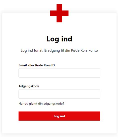 rød konto login|Mit Røde Kors.